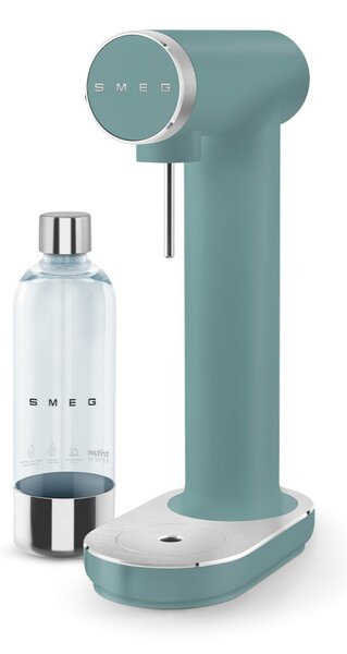 Машина за сода SMEG Collezione SKC01EGM, 800 мл, CO2, Предпазен клапан, Тавичка за отцеждане, Ръчна, Зелен