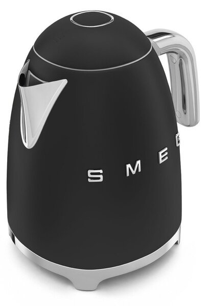 Електрическа кана SMEG KLF03BLMEU, 2400 W, 1.7 л, 360° основа, Матово покритие, Черен