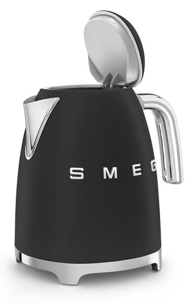 Електрическа кана SMEG KLF03BLMEU, 2400 W, 1.7 л, 360° основа, Матово покритие, Черен