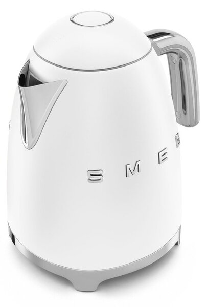 Електрическа кана SMEG KLF03WHMEU, 2400 W, 1.7 л, 360° основа, Матово покритие, Бял
