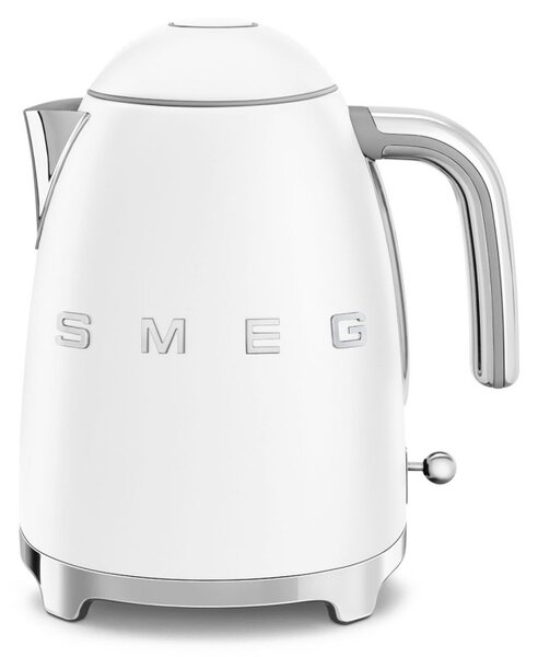 Електрическа кана SMEG KLF03WHMEU, 2400 W, 1.7 л, 360° основа, Матово покритие, Бял
