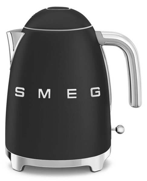 Електрическа кана SMEG KLF03BLMEU, 2400 W, 1.7 л, 360° основа, Матово покритие, Черен