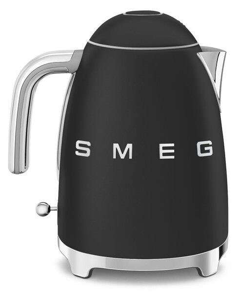 Електрическа кана SMEG KLF03BLMEU, 2400 W, 1.7 л, 360° основа, Матово покритие, Черен