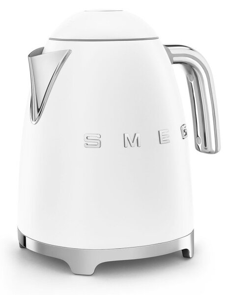 Електрическа кана SMEG KLF03WHMEU, 2400 W, 1.7 л, 360° основа, Матово покритие, Бял