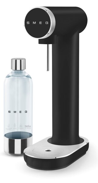 Машина за сода SMEG Collezione SKC01BLM, 800 мл, CO2, Предпазен клапан, Тавичка за отцеждане, Ръчна, Черен мат
