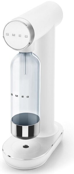 Машина за сода SMEG Collezione SKC01WHM, 800 мл, CO2, Предпазен клапан, Тавичка за отцеждане, Ръчна, Бял мат