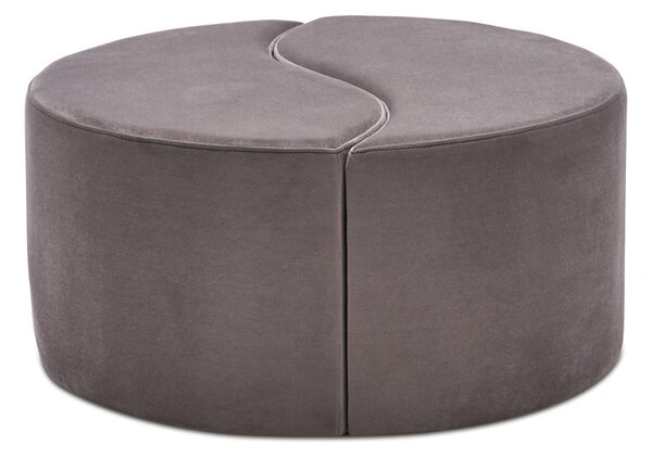 Табуретка Alis TopMebel от кадифе в светлосив цвят 80x80x40cm