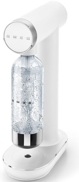 Машина за сода SMEG Collezione SKC01WHM, 800 мл, CO2, Предпазен клапан, Тавичка за отцеждане, Ръчна, Бял мат