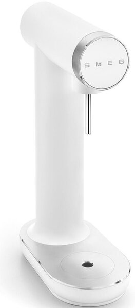 Машина за сода SMEG Collezione SKC01WHM, 800 мл, CO2, Предпазен клапан, Тавичка за отцеждане, Ръчна, Бял мат