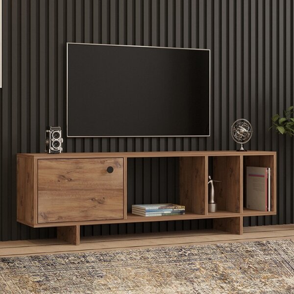 ТВ шкаф Folsom TopMebel от меламин в цвят атлантически бор 140x29.9x45cm