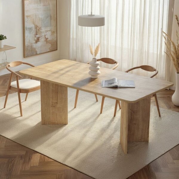 Меламинова трапезна маса Linza TopMebel в цвят меден дъб 180x90x75cm