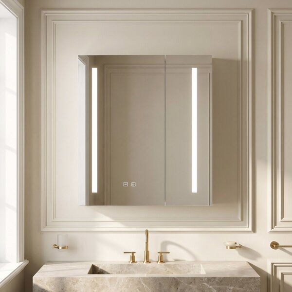 Шкаф с огледало и LED осветление M1015-60 60x65