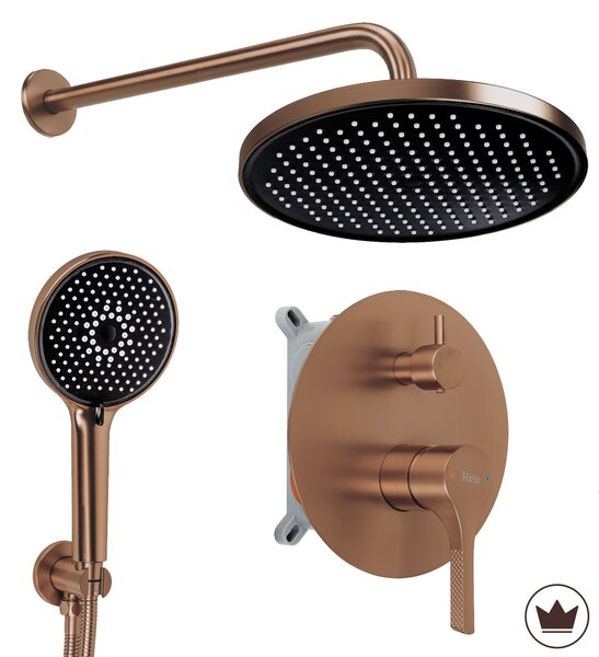 Душ система за вграждане Rea Maxim Brush Copper + BOX