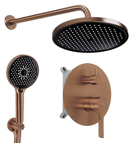 Душ система за вграждане Rea Maxim Brush Copper + BOX
