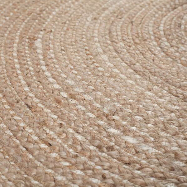 Килим Capri от юта кръгъл натурален 180X180 см, Flair Rugs