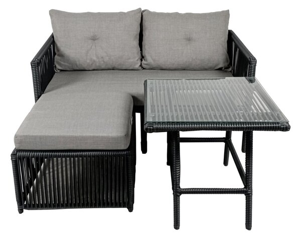 Комплект за градина Шанхай 8 Сив 158x62x62 см