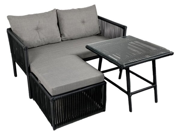 Комплект за градина Шанхай 8 Сив 158x62x62 см