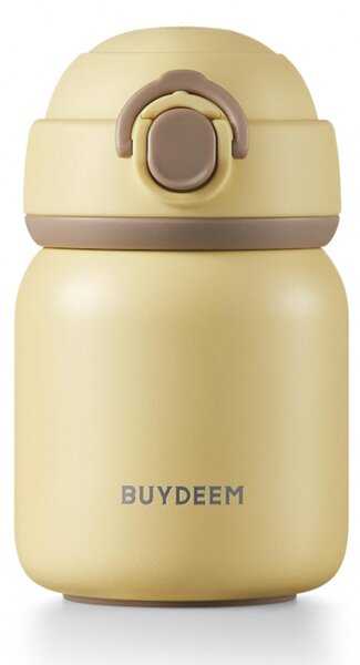 Термос BUYDEEM TAN200, 200 мл, Винтова капачка с плътно затваряне, Неръждаема стомана, Жълт