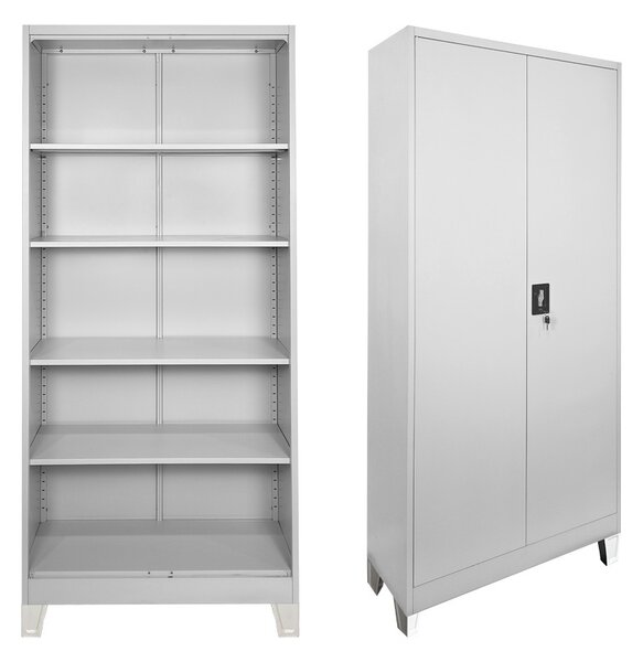 Метален гардероб Ugren Светлосив 90x40x190 см