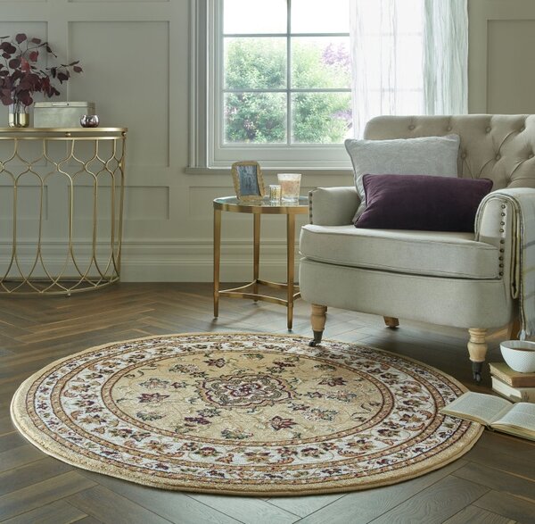 Килим Sherborne бежов 133X133 см, кръгъл, Flair Rugs