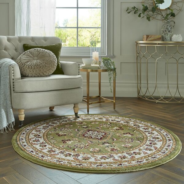 Килим Sherborne Зелен 133X133 см, кръгъл, Flair Rugs