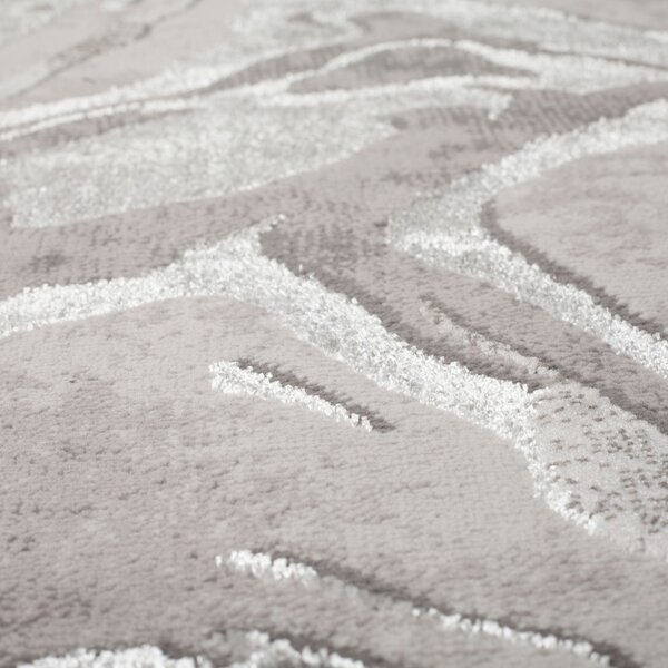 Пътека Мраморен Сребрист 60X230 см, Flair Rugs