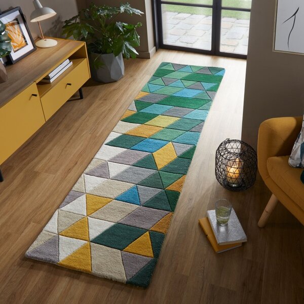 Пътека Prism Зелен/Многоцветен 60X230 см, Flair Rugs