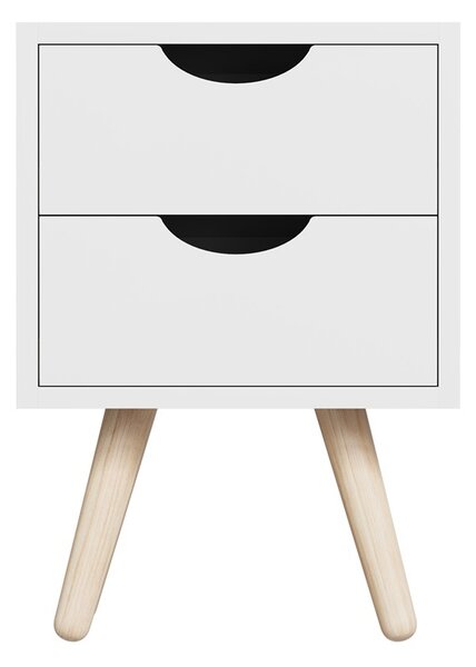 Нощно шкафче, Selma, Pako World, бяло, 29x29x45 см