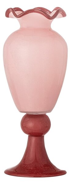 Розова стъклена ваза (височина 34 cm) Frills – Bloomingville