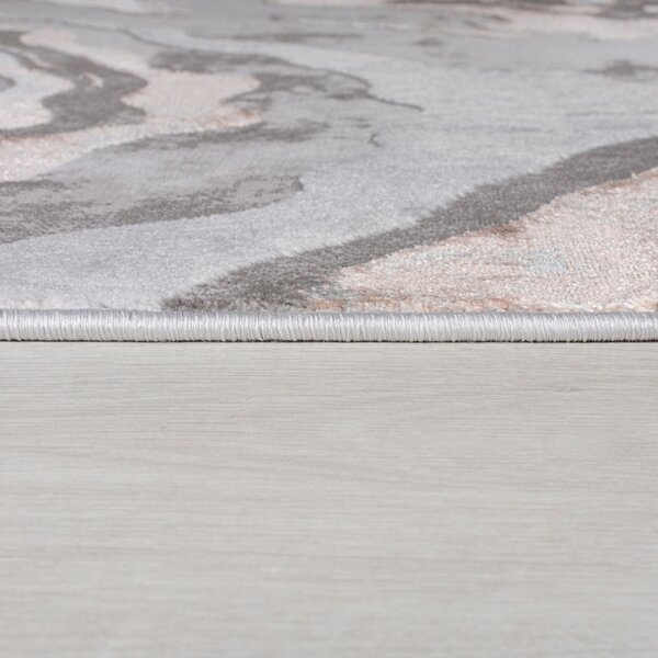 Килим с мраморен ефект, Marbled, Flair Rugs, розов, 80x150 см