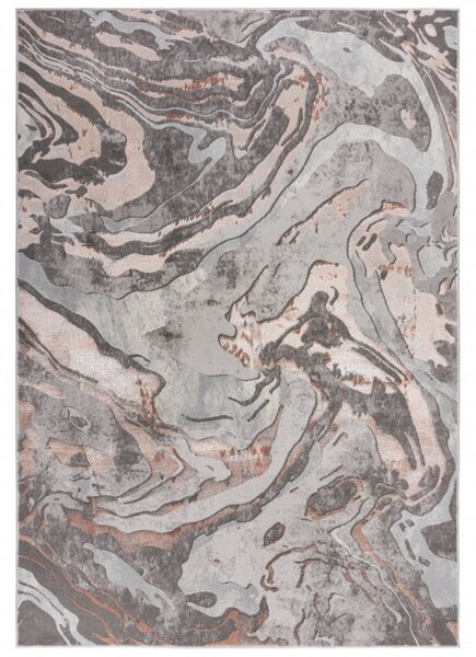 Килим с мраморен ефект, Marbled, Flair Rugs, розов, 80x150 см