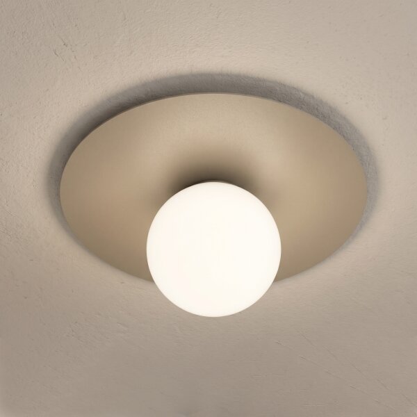 Плафон FLAT 1xE27/15W/230V, диаметър 35 см, бежов