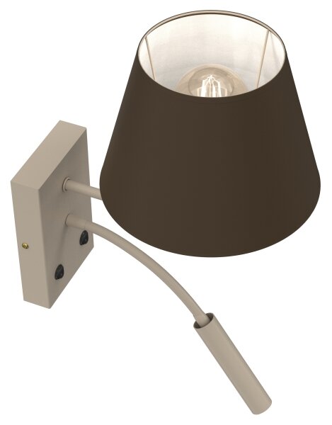 Настенна лампа ARDEN 1xE27/15W/230V + 1xG9/8W бежова/кафява