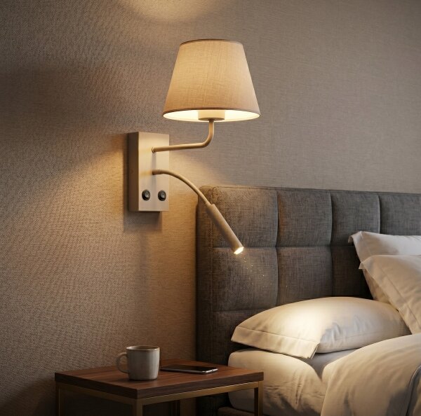 Настенна лампа ARDEN 1xE27/15W/230V + 1xG9/8W бежова