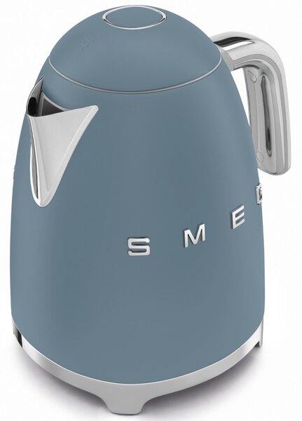 Електрическа кана SMEG KLF03SBMEU, 2400 W, 1.7 л, 360° основа, Матово покритие, Буреносно синьо
