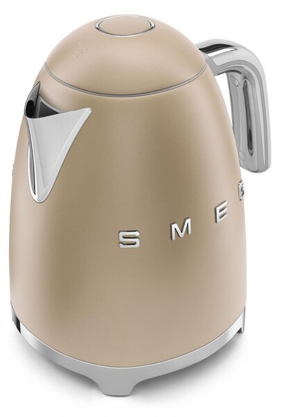 Електрическа кана SMEG KLF03CHMEU, 2400 W, 1.7 л, 360° основа, Матово покритие, Шампанско