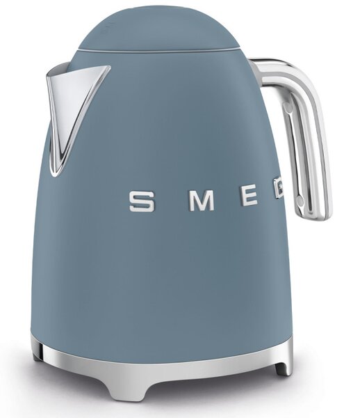 Електрическа кана SMEG KLF03SBMEU, 2400 W, 1.7 л, 360° основа, Матово покритие, Буреносно синьо
