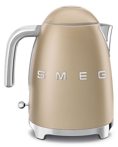Електрическа кана SMEG KLF03CHMEU, 2400 W, 1.7 л, 360° основа, Матово покритие, Шампанско