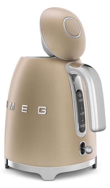 Електрическа кана SMEG KLF03CHMEU, 2400 W, 1.7 л, 360° основа, Матово покритие, Шампанско
