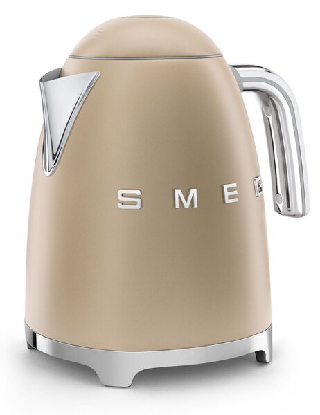 Електрическа кана SMEG KLF03CHMEU, 2400 W, 1.7 л, 360° основа, Матово покритие, Шампанско