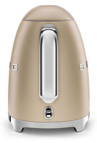 Електрическа кана SMEG KLF03CHMEU, 2400 W, 1.7 л, 360° основа, Матово покритие, Шампанско