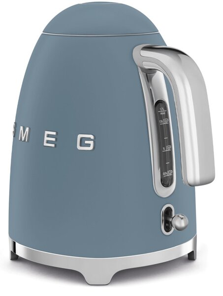 Електрическа кана SMEG KLF03SBMEU, 2400 W, 1.7 л, 360° основа, Матово покритие, Буреносно синьо