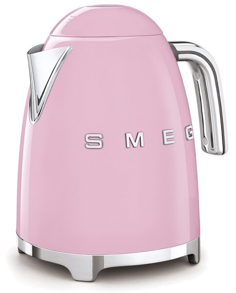 Електрическа кана SMEG KLF03PKEU, 2400 W, 1.7 л, 360° основа, Гланцово покритие, Розов