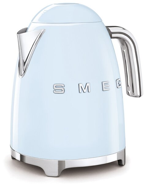 Електрическа кана SMEG KLF03PBEU, 2400 W, 1.7 л, 360° основа, Гланцово покритие, Пастелно син