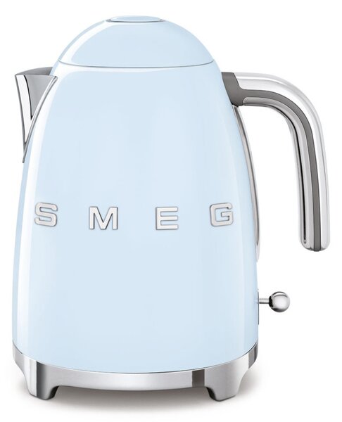 Електрическа кана SMEG KLF03PBEU, 2400 W, 1.7 л, 360° основа, Гланцово покритие, Пастелно син