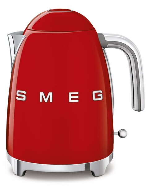 Електрическа кана SMEG KLF03RDEU, 2400 W, 1.7 л, 360° основа, Гланцово покритие, Червен