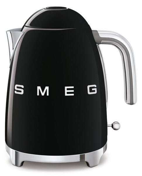 Електрическа кана SMEG KLF03BLEU, 2400 W, 1.7 л, 360° основа, Гланцово покритие, Черен