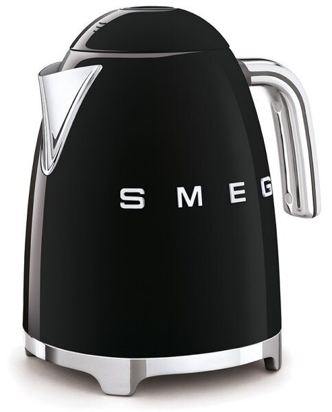 Електрическа кана SMEG KLF03BLEU, 2400 W, 1.7 л, 360° основа, Гланцово покритие, Черен