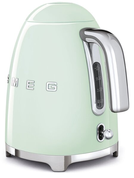 Електрическа кана SMEG KLF03PGEU, 2400 W, 1.7 л, 360° основа, Гланцово покритие, Пастелно зелен