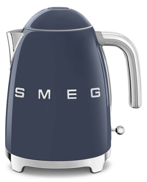 Електрическа кана SMEG KLF03NBEU, 2400 W, 1.7 л, 360° основа, Гланцово покритие, Морско синьо